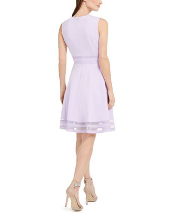 Calvin klein illusion trim fit and flare dress outlet