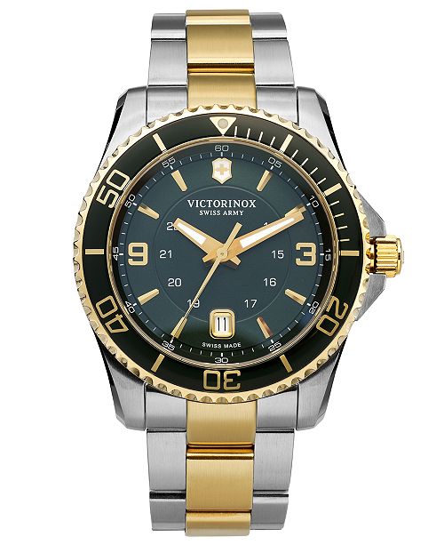 Victorinox Swiss Army Watch Men S Maverick Gs Two Tone Stainless