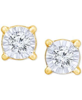 Diamond Stud Earrings (3/8 ct. t.w.) in 14k White, Yellow, or Rose Gold