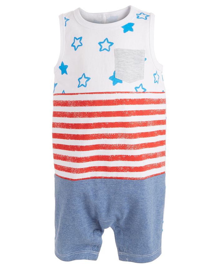 First Impressions Baby Boys Stars & Stripes Cotton Sunsuit, Created for