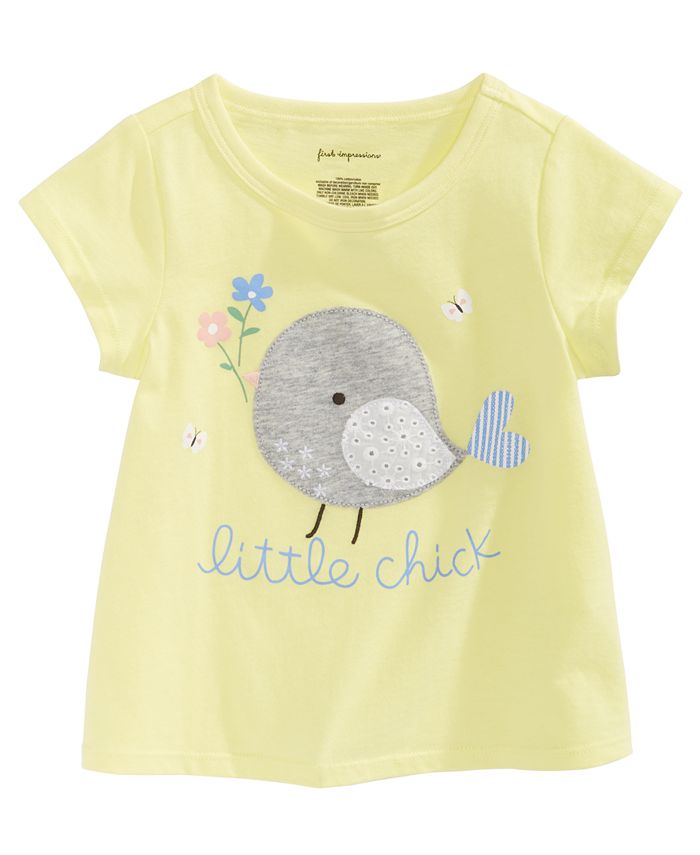 First Impressions Baby Girls Spring-Print Cotton T-Shirt, Created for ...