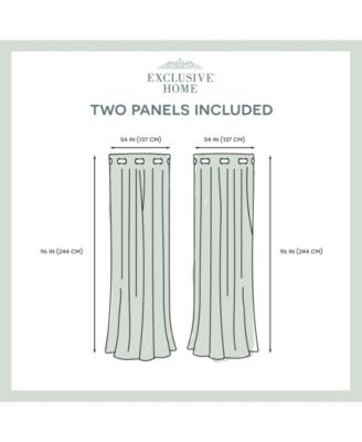 Delano Heavyweight Textured Indoor/Outdoor Grommet Top Curtain Panel Pair, 54" x 96"