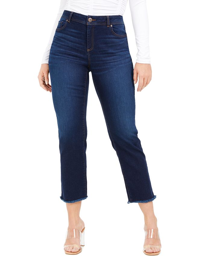 Frayed Hem Straight-Cut Jeans - Women - Ready-to-Wear