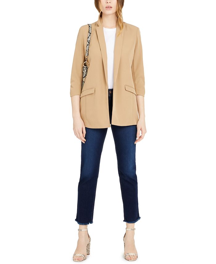 INC International Concepts Cotton Crewneck Top & Menswear Blazer, Created  for Macy's & Reviews - Women - Macy's
