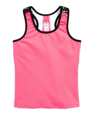 Shop Girl Power Sport Big Girls Active Racer Back Tank With Husky Pup In Pink