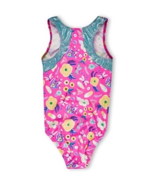 Girl Power Sport Kids' Big Girls Perfect Fit Dragonfly Leotard One Piece In Pink