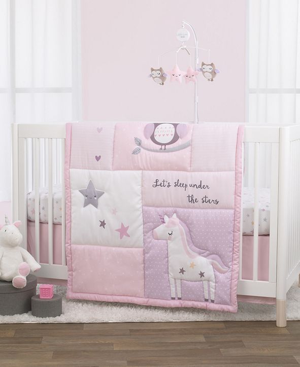 NoJo NoJo Unicorn, Owl and Stars 3-Piece Crib Bedding Set ...
