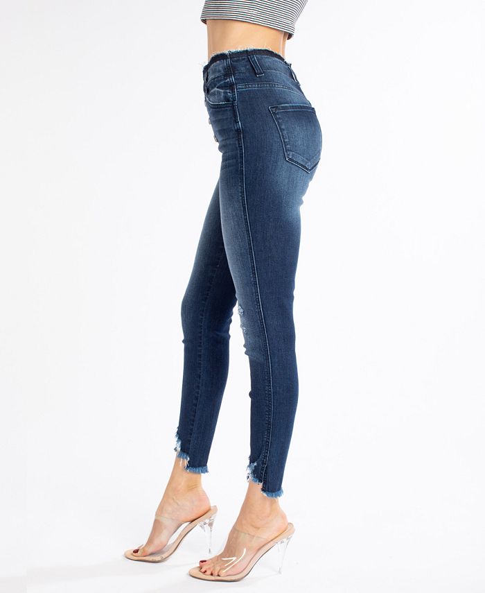 Kancan High Rise Button Down Ankle Skinny - Macy's