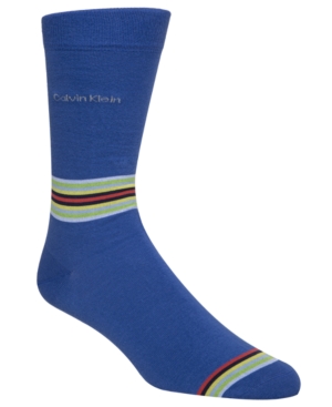 Calvin Klein Men's Striped Crew Socks