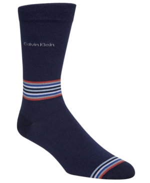 Calvin Klein Men's Striped Crew Socks