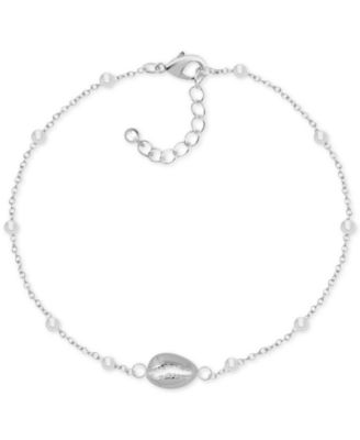 Kona Bay - Puka Shell Ankle Bracelet in Fine Silver-Plate