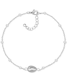 Puka Shell Ankle Bracelet in Silver-Plate