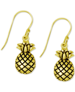 image of Kona Bay Pineapple Drop Earrings in Gold-Plate