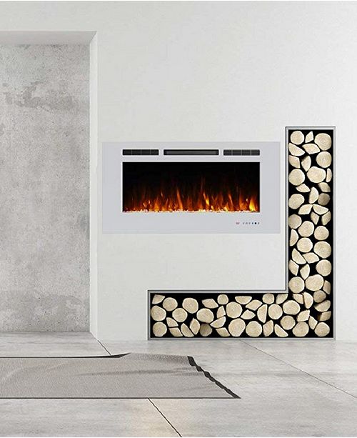 Glitzhome Recessed Wall Mounted Electric Fireplace & Reviews Wellness