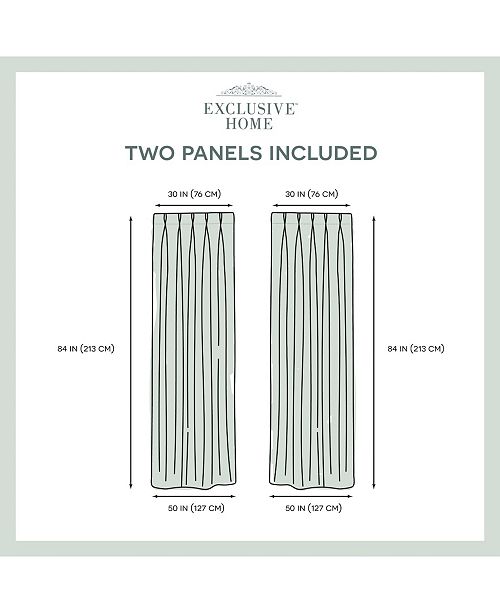 Exclusive Home Belgian Textured Sheer Pinch Pleat Curtain Panel
