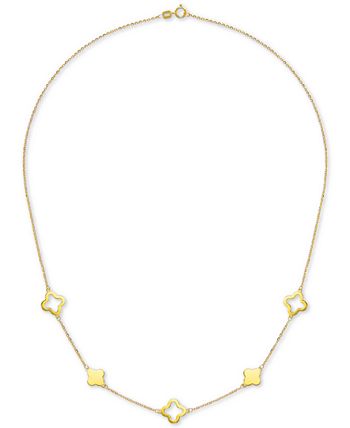 Macy's - Clover Necklace in 14k Gold