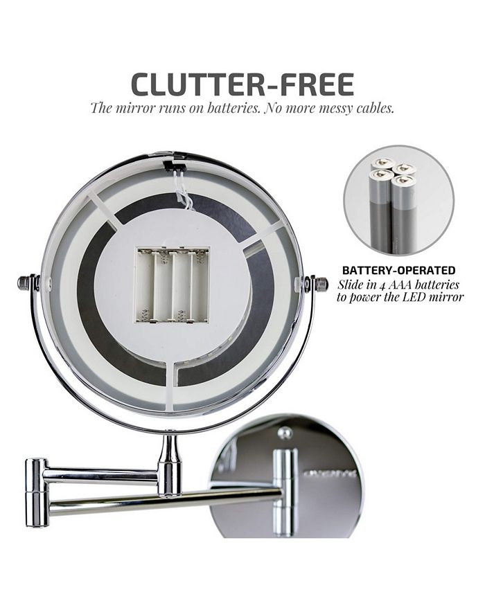 OVENTE Wall Mount LED Lighted Makeup Mirror - Macy's