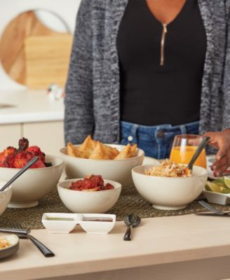 Lenox Luna Nesting White 8 Piece Dinnerware Set