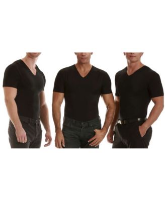 Insta Slim Men's 3 Pack Compression Short Sleeve V-Neck T-Shirts