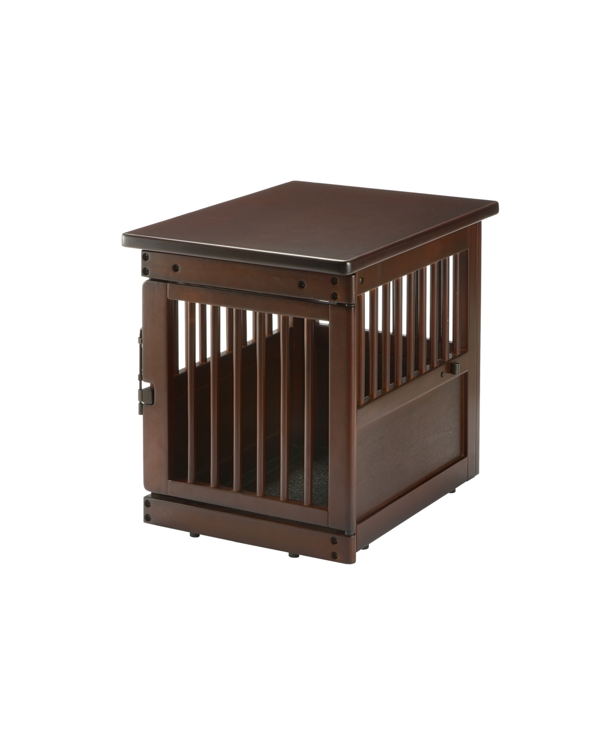 Wooden End Table Crate - Small - Dark Brown