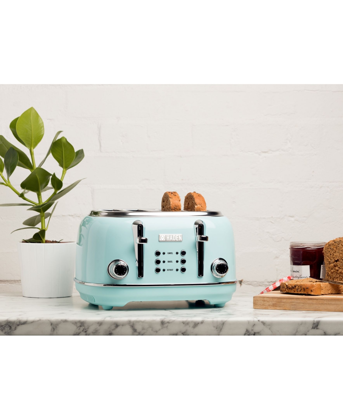 Haden Heritage 4-slice Wide Slot Toaster In Blue