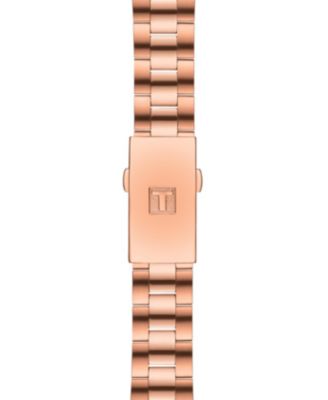 Women's Swiss PR 100 Sport Chic T-Classic Diamond (1/20 ct. t.w.) Rose Gold-Tone Stainless Steel Bracelet Watch 36mm