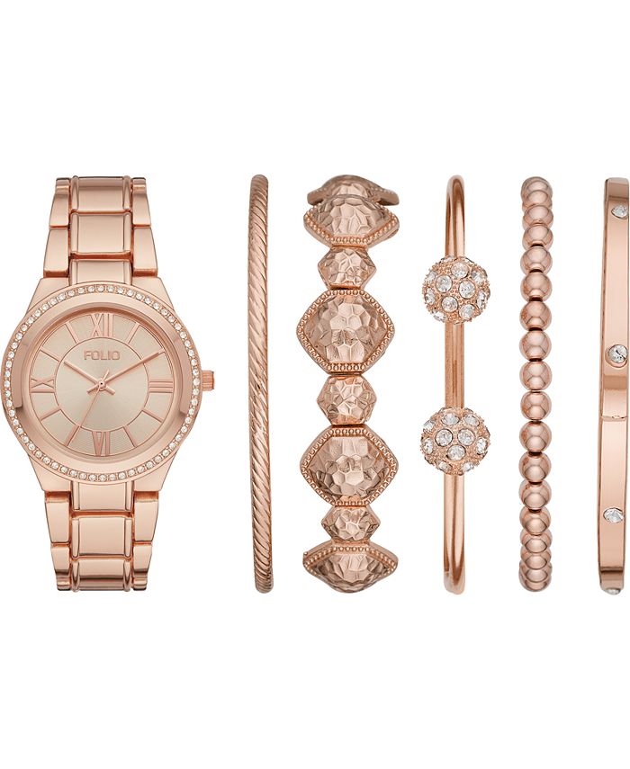 Folio rose online gold watch
