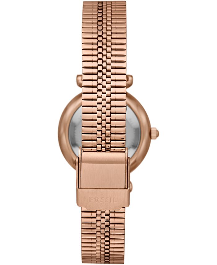 Fossil Women's Carlie Mini Rose GoldTone Stainless Steel Bracelet