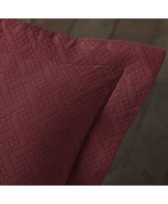 CLOSEOUT! 100% Cotton Basketweave Matelasse All-Season 3-piece Coverlet Set, Full