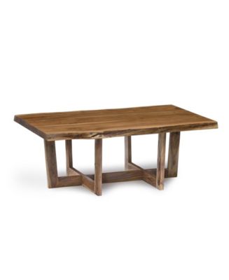 Alaterre Furniture Berkshire Natural Live Edge Wood Large Coffee Table 