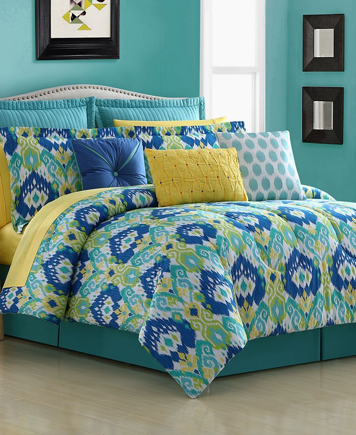 Fiesta La Paz 4 Piece Comforter Set, Queen Macy's