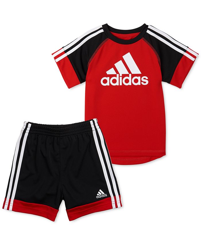 adidas Baby Boys 2-Pc. Colorblocked T-Shirt & Shorts Set - Macy's