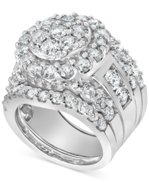 image of Diamond 3-Pc. Bridal Set (5 ct. t.w.) in 14k White Gold