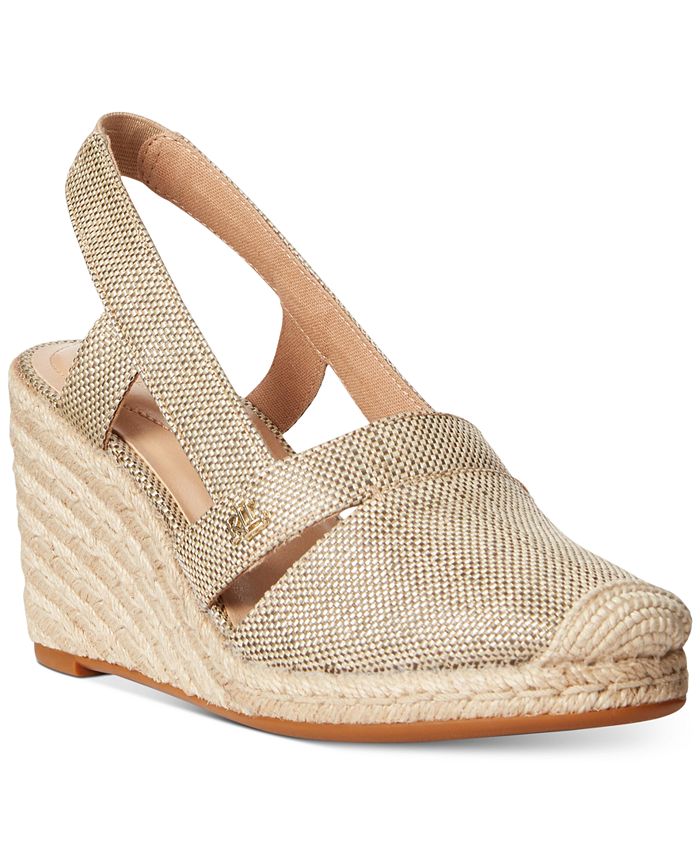 Resultat Krydderi Encyclopedia Lauren Ralph Lauren Penelopie Wedge Sandals & Reviews - Sandals - Shoes -  Macy's