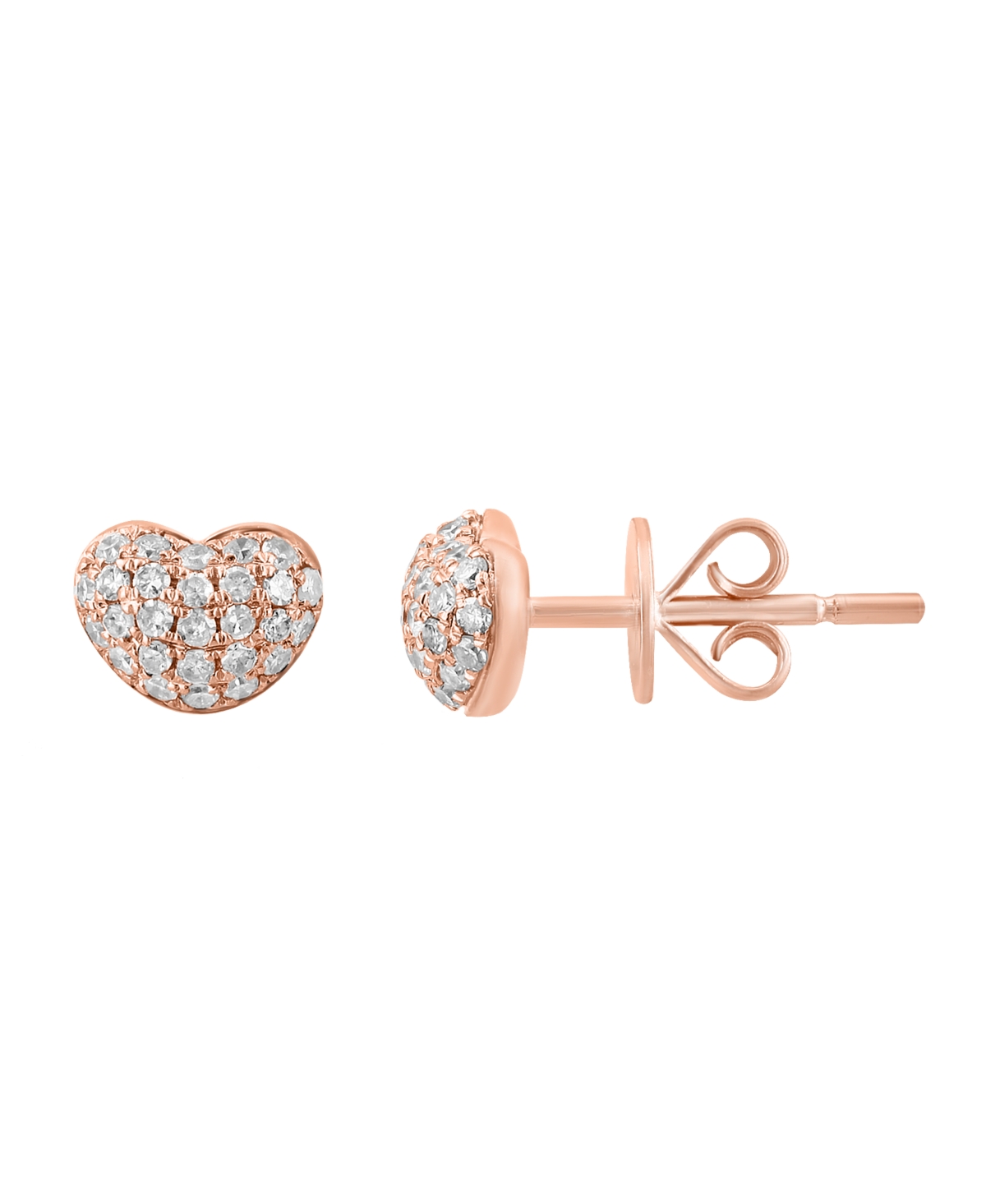 Diamond (1/4 ct. t.w.) Earring in 14K Rose Gold - Pink