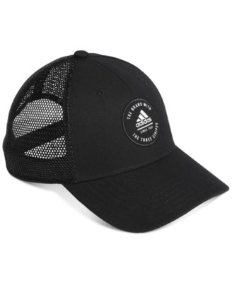 black adidas trucker hat