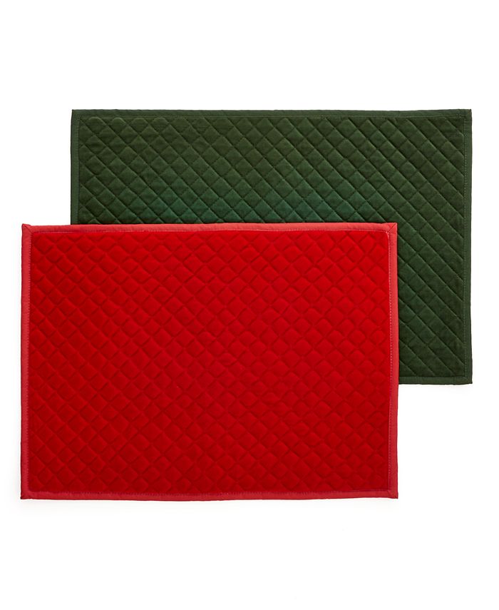 Bardwil CLOSEOUT! CLOSEOUT! Holiday Chatham Quilted Velvet Placemat Macy's