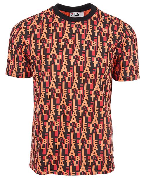 Fila Men S Denji Logo Letter Print T Shirt Reviews T Shirts