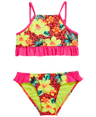 Breaking Waves Big Girls 2-Pc. Sassy Tropics Bikini - Macy's