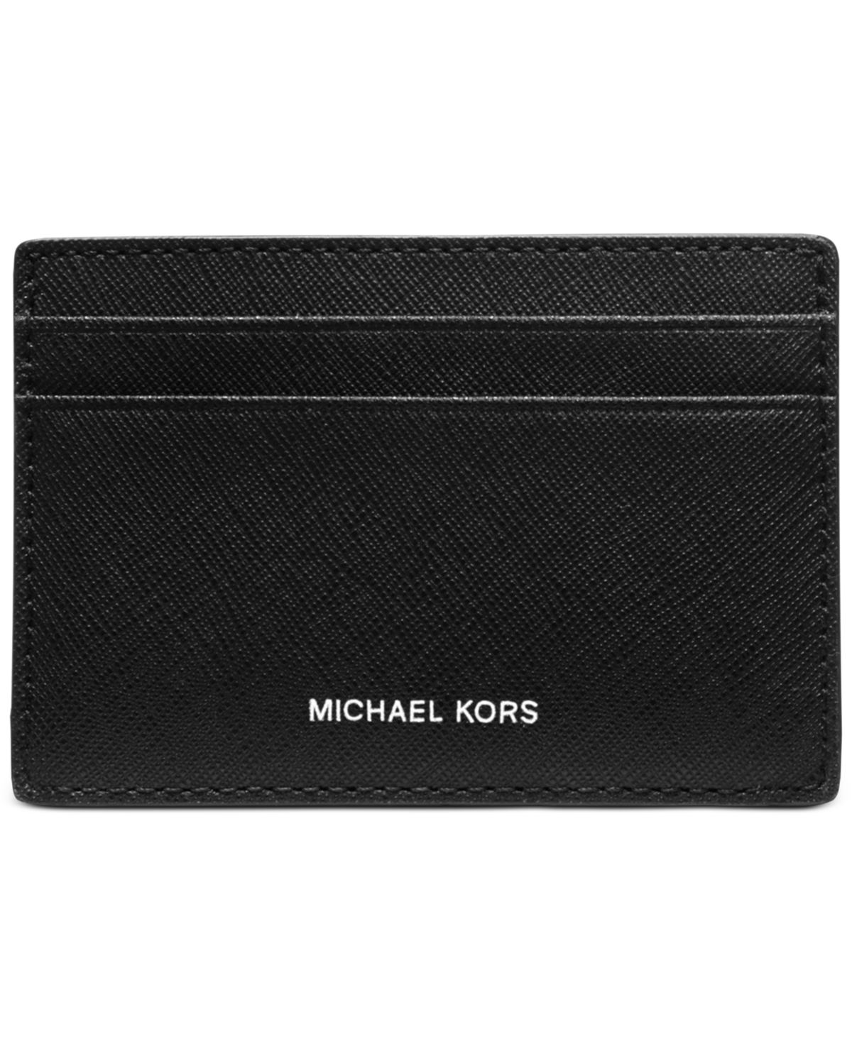 Michael Kors Men's Mason Saffiano Leather Card Case In Black