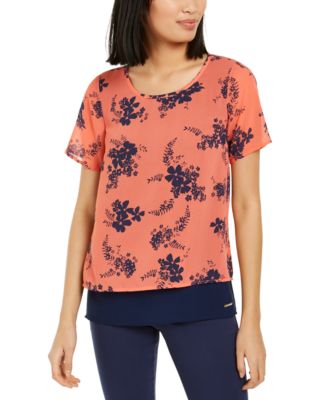 macys michael kors petite tops