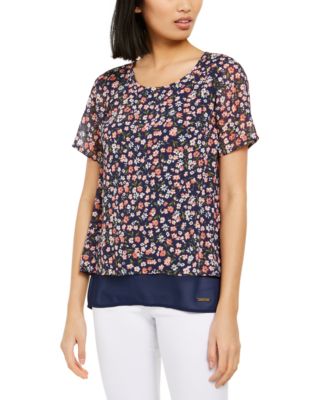 macys michael kors petite tops