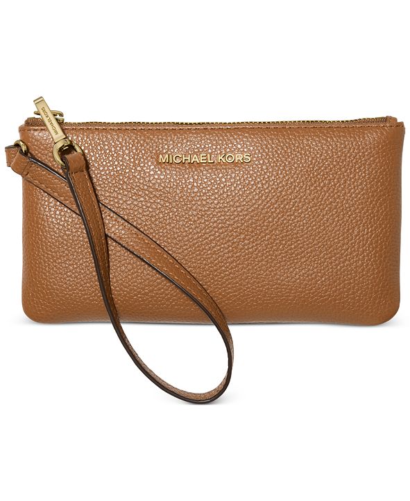Michael Kors Jet Set Leather Wristlet & Reviews - Handbags ...