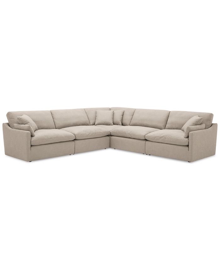 Furniture CLOSEOUT! Joud 5Pc. Fabric "L" Shaped Modular Sofa, Created