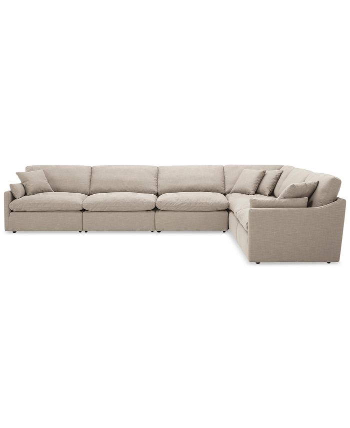 Furniture CLOSEOUT! Joud 6Pc. Fabric "L" Shaped Modular Sofa, Created for Macy's & Reviews