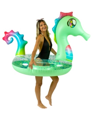 Shop Poolcandy Glitter Seahorse 48" Jumbo Swimming Pool Tube In Misc