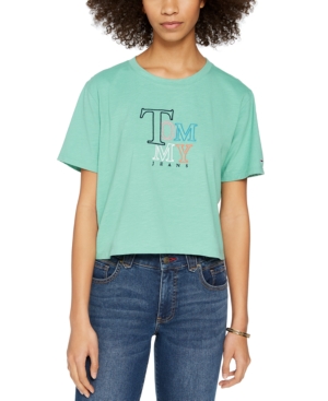 image of Tommy Jeans Cropped Logo T-Shirt