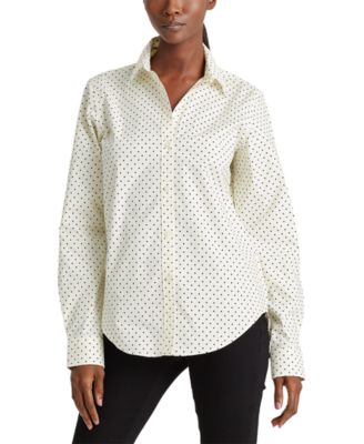 ralph lauren polka dot shirt