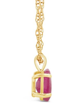 Ruby (1 ct. t.w.) Pendant Necklace in 14k Yellow Gold