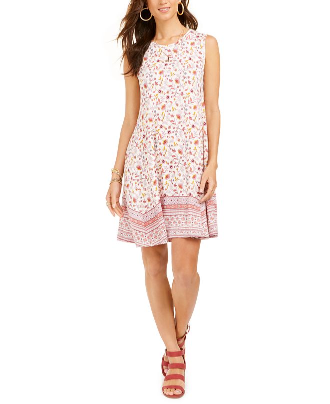 Style & Co Floral-Print Shift Dress, Created for Macy's & Reviews ...